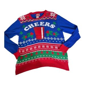 Hybrid Holiday Sweater Drink Holder Knit Ugly Christmas Sweater Cheers